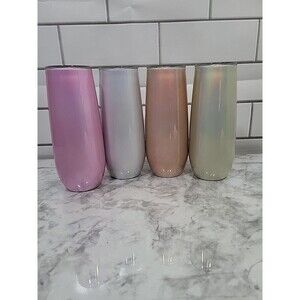 Member’s Mark 4pk Insulated Soda Wine Tumblers w/Lids  Iridescent Passel Colors
